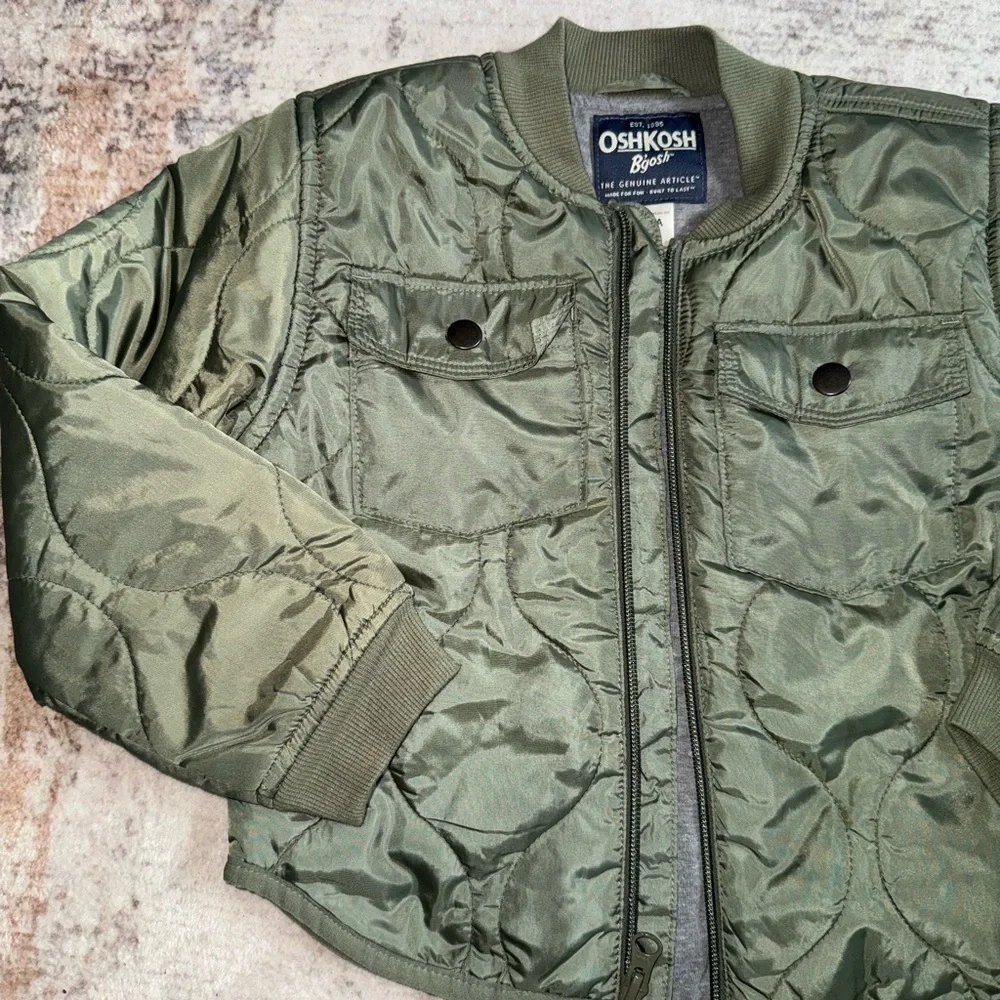 OshKosh B'gosh Olive Green Quilted Puffer Jacket size 5T